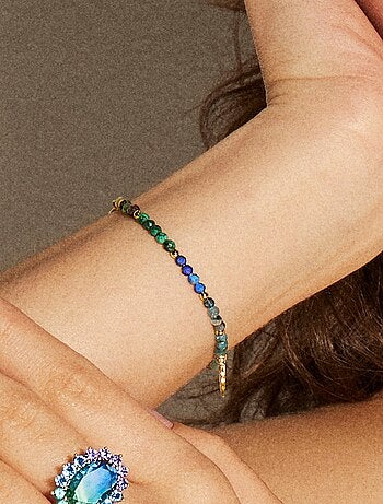 Bracelet Luxenter en argent 925 avec cristal multicolore et finition en or jaune 18K - Neomu
