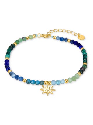 Bracelet Luxenter en argent 925 avec cristal multicolore et finition en or jaune 18K - Neomu