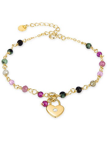 Bracelet Luxenter en argent 925 avec cristal multicolore et finition et plaqué or 18k - Dagni