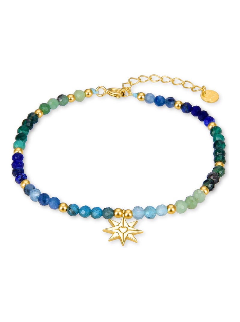 Bracelet Luxenter en argent 925 avec cristal multicolore et finition et plaqué or 18k - Neomu Multicolore - Kiabi