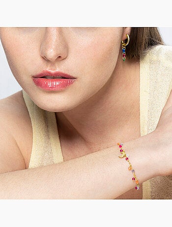 Bracelet Luxenter en argent 925 avec cristal multicolore et finition et plaqué or 18k - Tryx