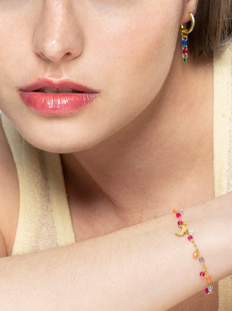 Bracelet Luxenter en argent 925 avec cristal multicolore et finition et plaqué or 18k - Tryx Multicolore - Kiabi