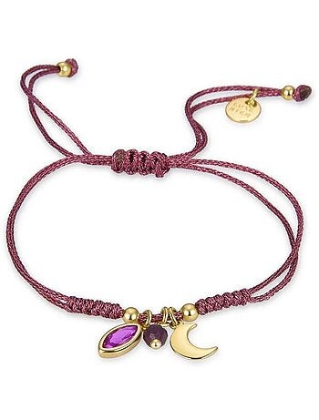 Bracelet Luxenter en argent 925 avec cristal multicolore et finition plaqué or jaune 18K - Runuy