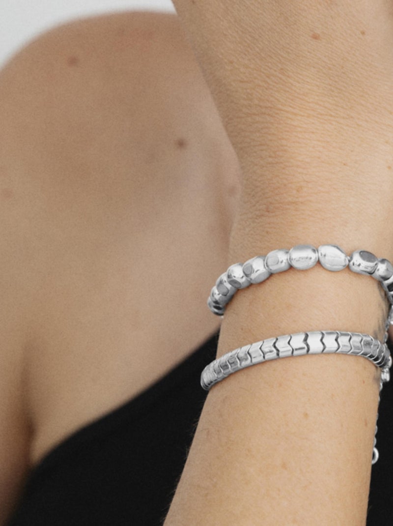 Bracelet Luxenter en argent 925 avec hématite rhodiée - Caspil Argent - Kiabi