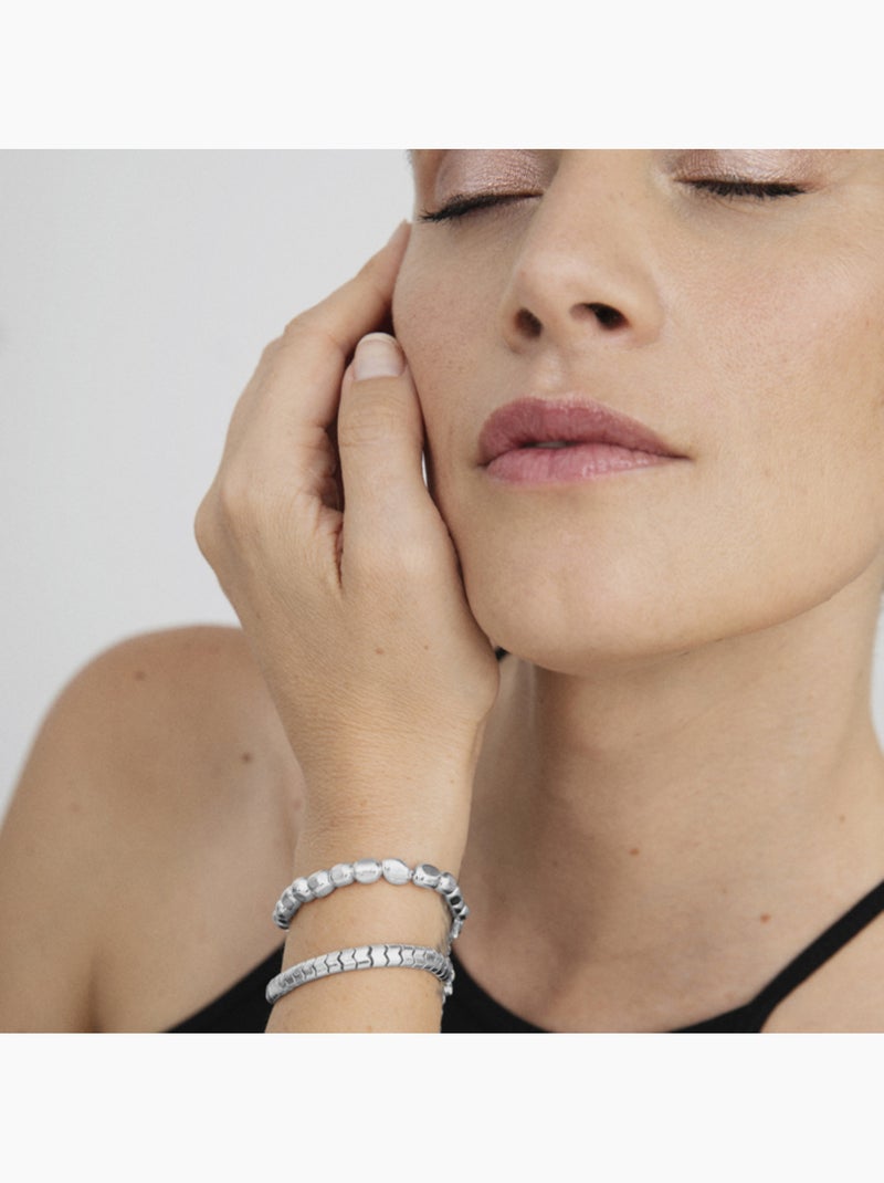 Bracelet Luxenter en argent 925 avec hématite rhodiée - Caspil Argent - Kiabi