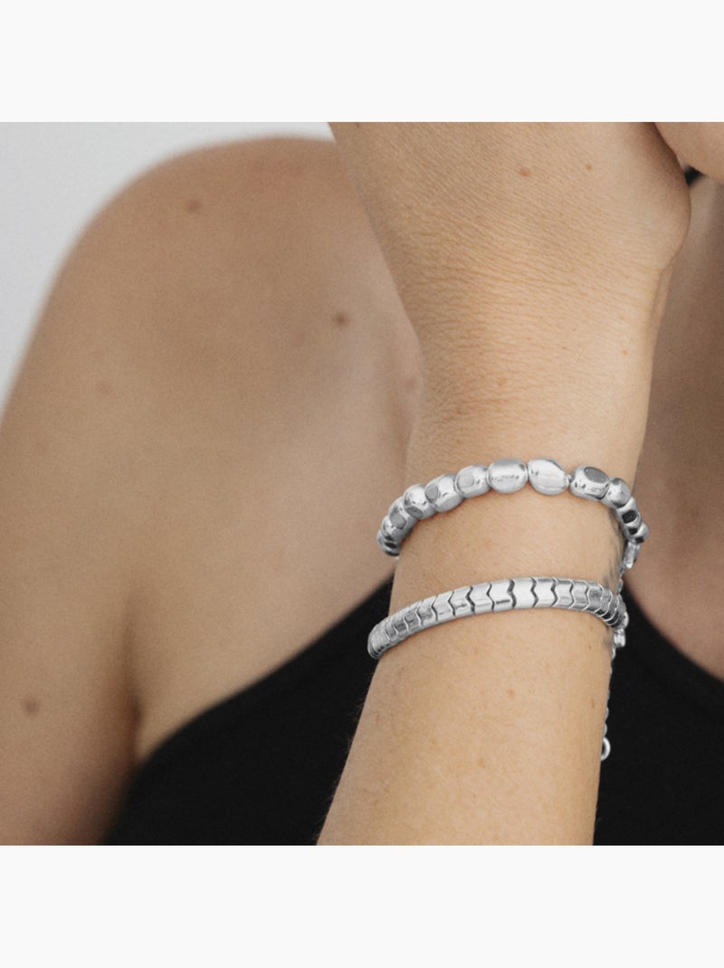 Bracelet Luxenter en argent 925 avec hématite rhodiée - Caspil Argent - Kiabi