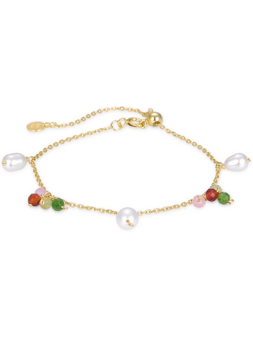 Bracelet Luxenter en argent 925 avec perle blanche et plaqué or 18k - Fanim - Kiabi