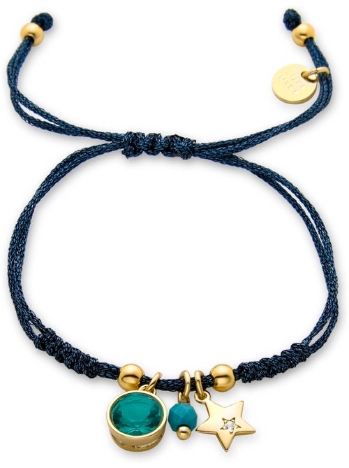 Bracelet Luxenter en argent 925 avec zircon émeraude et finition et plaqué or 18k - Zysuo - Kiabi