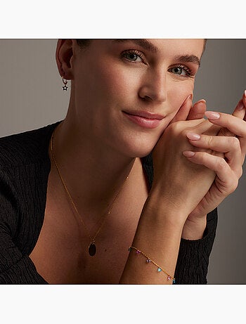 Bracelet Luxenter en argent 925 avec zircon multicolore et finition et plaqué or 18k - Rolcon