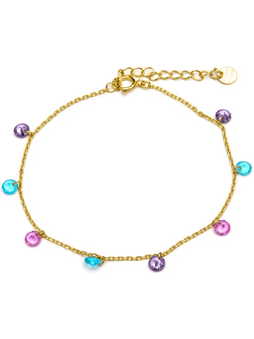 Bracelet Luxenter en argent 925 avec zircon multicolore et finition et plaqué or 18k - Rolcon - Kiabi