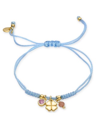 Bracelet Luxenter en argent 925 avec zircon rose et finition en or jaune 18K - Douala