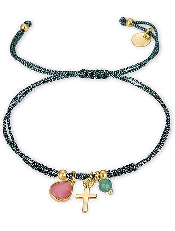 Bracelet Luxenter en argent 925 avec zircon rose et finition et plaqué or 18k - Yazu