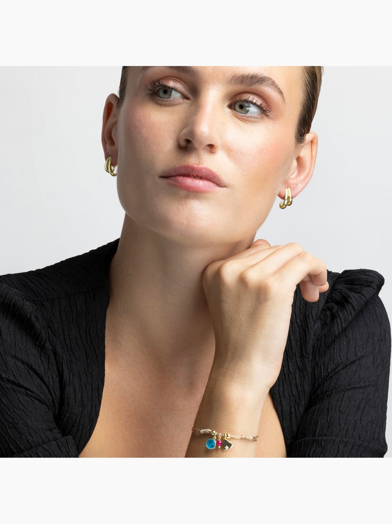 Bracelet Luxenter en argent 925 avec zircon saphir fini et plaqué or 18k - Erilah Bleu - Kiabi