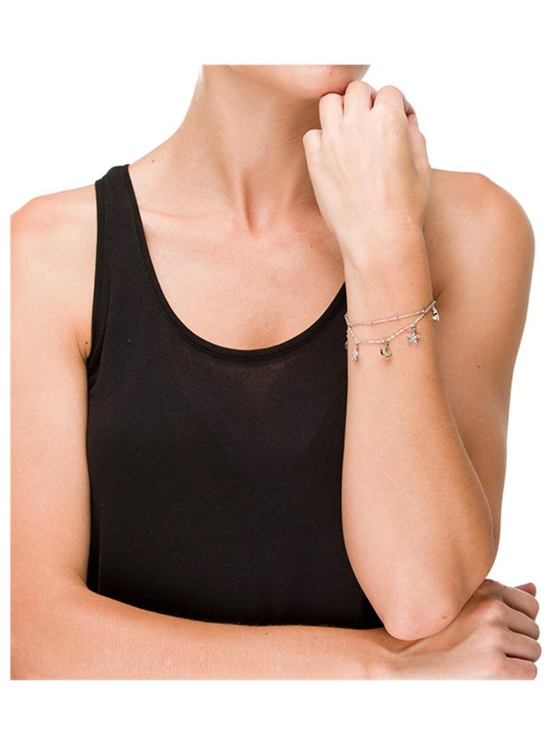 Bracelet Luxenter en argent 925 avec zircons rhodiés - Mysnight Blanc - Kiabi