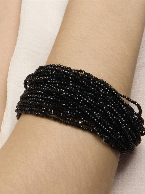 Bracelet Luxenter en Argent 925 et Cristal noir rhodié - Kibak - Kiabi