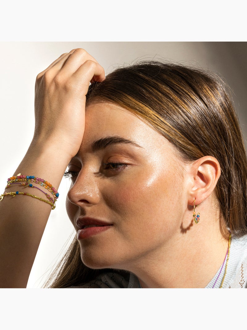 Bracelet Luxenter en argent 925 et or 18k avec cristaux multicolores - Linshu Multicolore - Kiabi