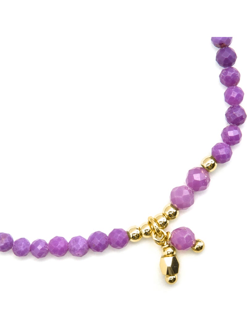 Bracelet Luxenter en argent 925 et or 18k avec cristaux violets - Riccus Violet - Kiabi