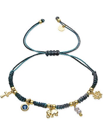 Bracelet Luxenter en argent 925 et or 18k avec zircons multicolores - Rukful