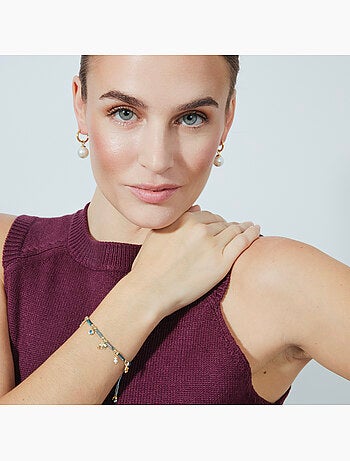 Bracelet Luxenter en argent 925 et or 18k avec zircons multicolores - Rukful