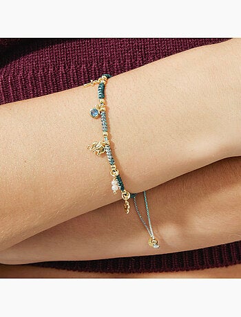 Bracelet Luxenter en argent 925 et or 18k avec zircons multicolores - Rukful