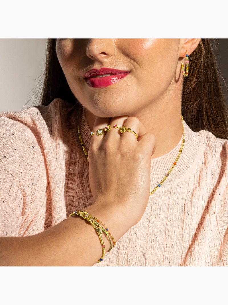 Bracelet Luxenter en argent 925 et zircon multicolore finition or 18k - Iorz Multicolore - Kiabi