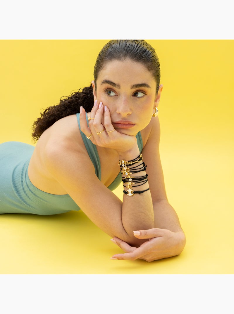 Bracelet Luxenter en argent 925 et zirconium brillant avec finition et plaqué or 18k - Asyak Blanc - Kiabi