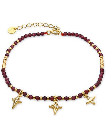 Bracelet Luxenter en argent 925 et zirconium finition or 18k - Paila