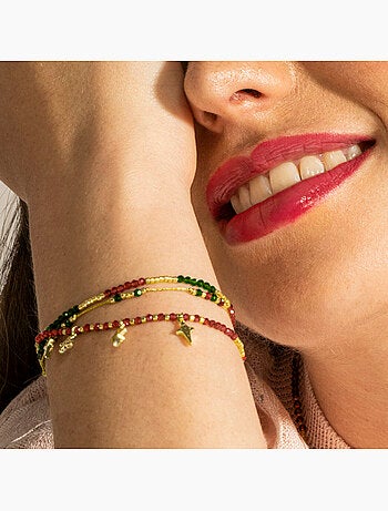 Bracelet Luxenter en argent 925 et zirconium finition or 18k - Paila