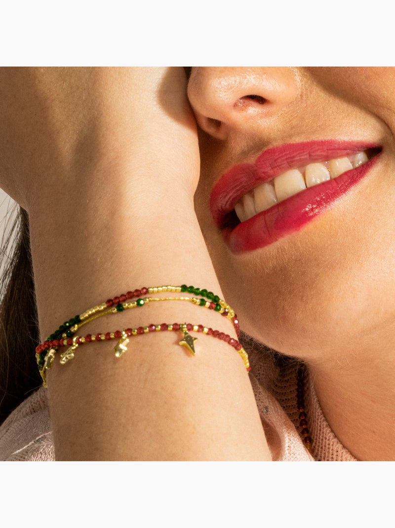 Bracelet Luxenter en argent 925 et zirconium finition or 18k - Paila Blanc - Kiabi