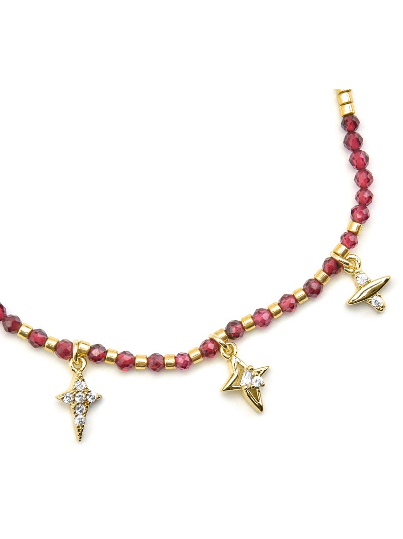 Bracelet Luxenter en argent 925 et zirconium finition or 18k - Paila Blanc - Kiabi