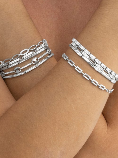 Bracelet Luxenter en argent 925 et zirconium rhodié - Myrio - Kiabi