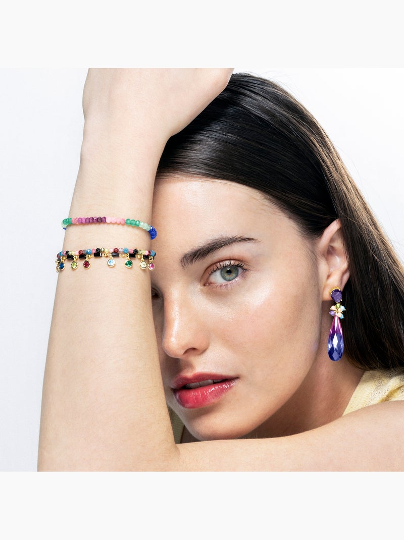 Bracelet Luxenter en argent sterling 925 avec cristal multicolore, finition or jaune 18 k - Loidea Multicolore - Kiabi