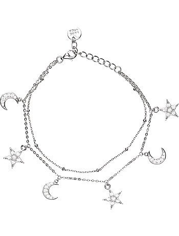 Bracelet Luxenter en argent sterling 925 avec zircone brillante et finition rhodium - Mysnight