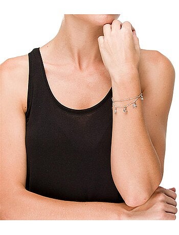 Bracelet Luxenter en argent sterling 925 avec zircone brillante et finition rhodium - Mysnight