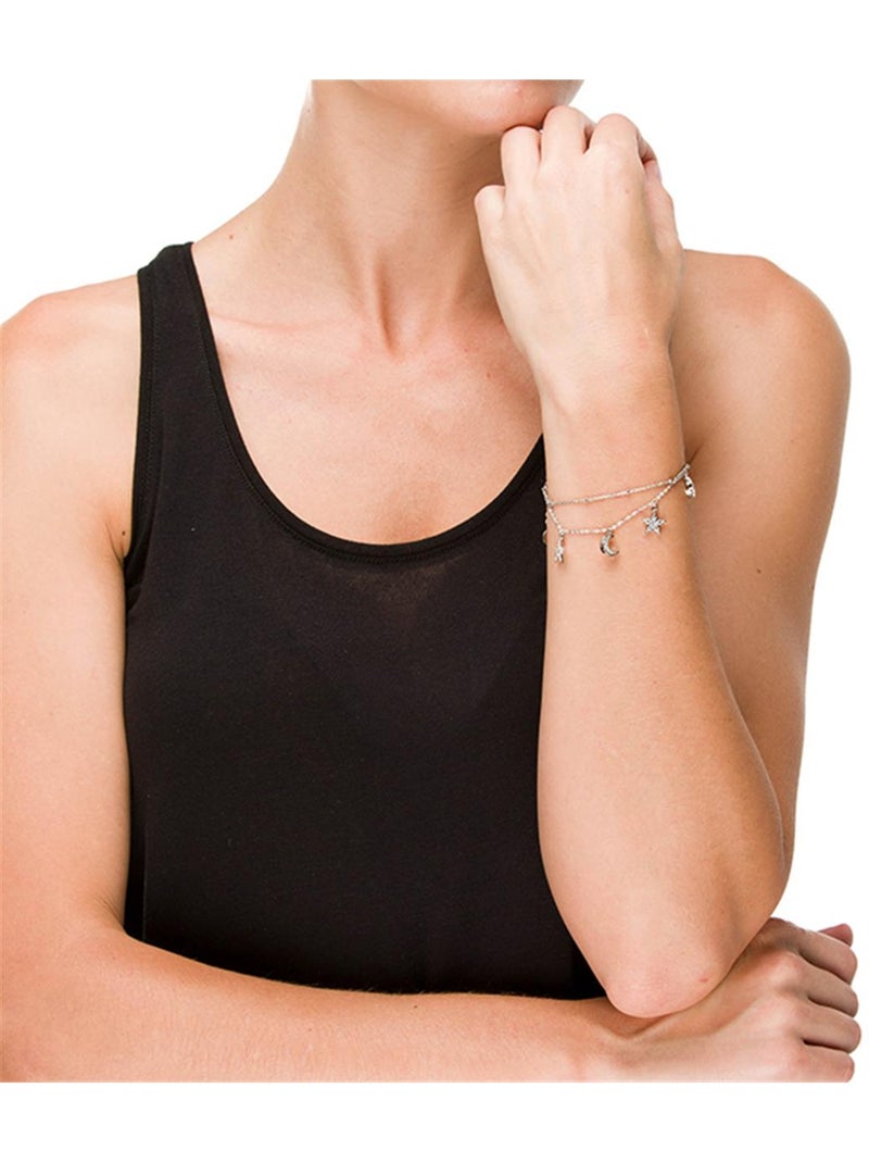 Bracelet Luxenter en argent sterling 925 avec zircone brillante et finition rhodium - Mysnight Argent - Kiabi