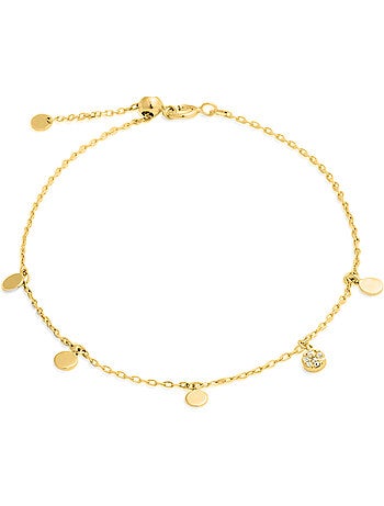 Bracelet Luxenter en argent sterling 925 avec zircone brillante, finition en or jaune 18 k - Circle