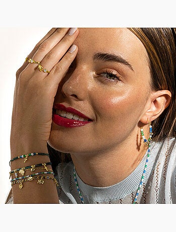 Bracelet Luxenter en argent sterling 925 et cristal bleu foncé, finition or 18 carats - Kalau