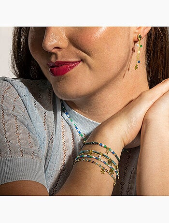 Bracelet Luxenter en argent sterling 925 et cristal bleu foncé, finition or 18 carats - Kalau