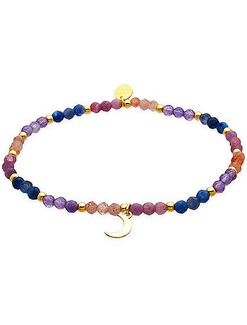 Bracelet Luxenter en argent sterling 925 et cristal multicolore avec finition or 18 carats - Linshu