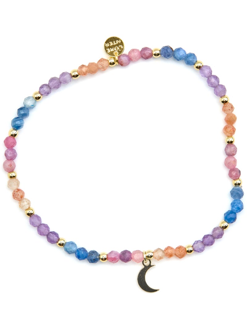 Bracelet Luxenter en argent sterling 925 et cristal multicolore avec finition or 18 carats - Linshu Multicolore - Kiabi