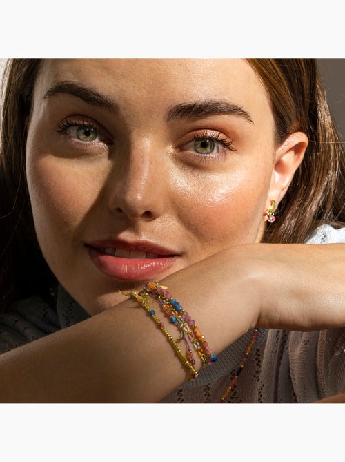 Bracelet Luxenter en argent sterling 925 et cristal multicolore avec finition or 18 carats - Linshu - Kiabi Bracelet Luxenter en argent sterling 925 et cristal multicolore avec finition or 18 carats - Linshu - Kiabi