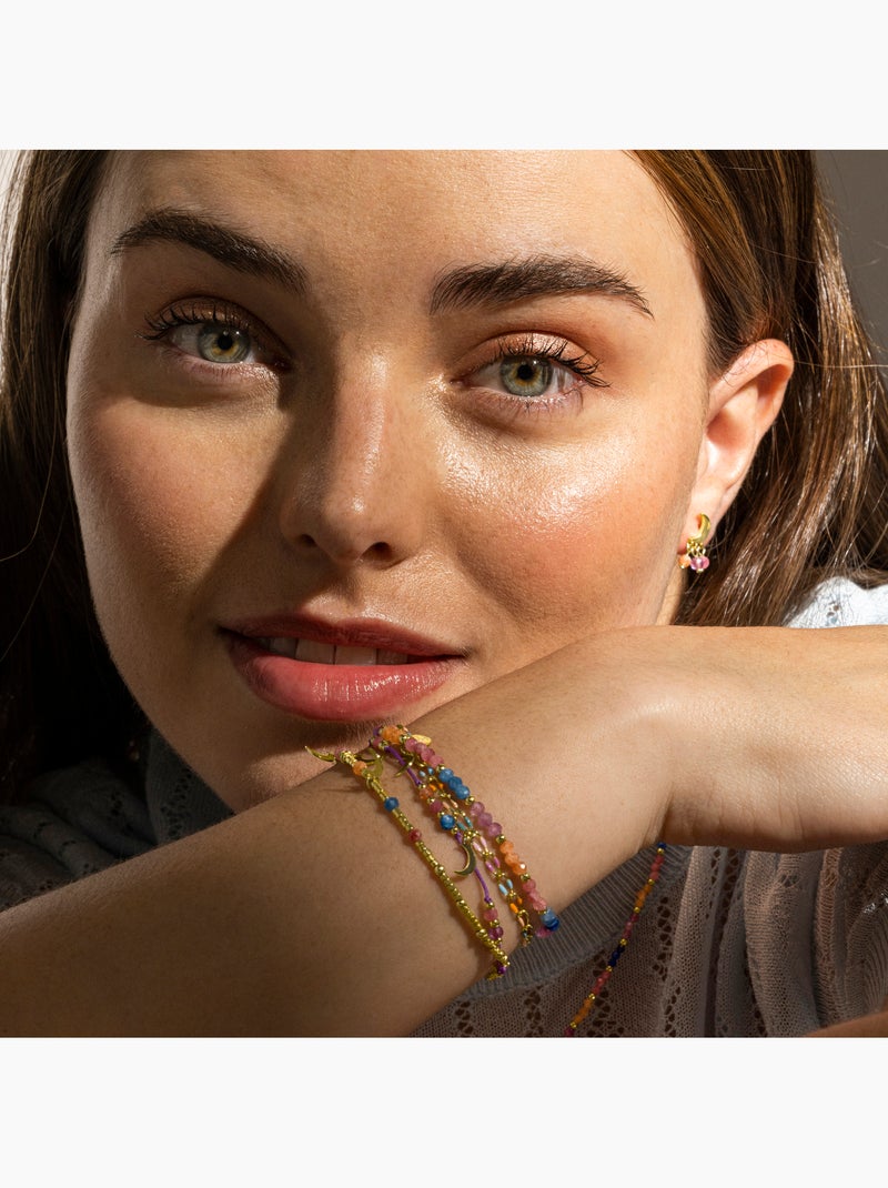 Bracelet Luxenter en argent sterling 925 et cristal multicolore avec finition or 18 carats - Linshu Multicolore - Kiabi