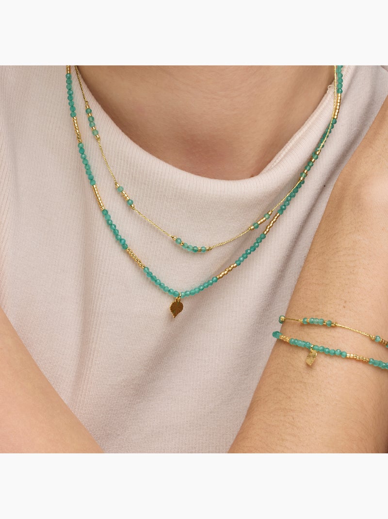 Bracelet Luxenter en argent sterling 925 et cristal vert avec finition en or jaune 18 k - Talorce Vert - Kiabi