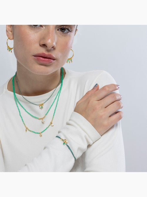Bracelet Luxenter en argent sterling 925 et cristal vert, finition or jaune 18 carats - Estrella - Kiabi Bracelet Luxenter en argent sterling 925 et cristal vert, finition or jaune 18 carats - Estrella - Kiabi