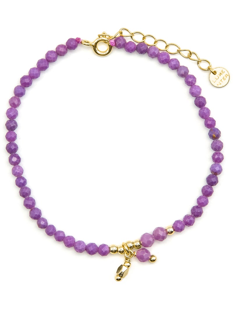 Bracelet Luxenter en argent sterling 925 et cristal violet, finition or 18 carats - Riccus Violet - Kiabi