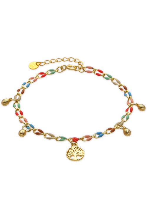 Bracelet Luxenter en argent sterling 925 et laqué multicolore avec finition en or jaune 18 k - Ximue - Kiabi Bracelet Luxenter en argent sterling 925 et laqué multicolore avec finition en or jaune 18 k - Ximue - Kiabi