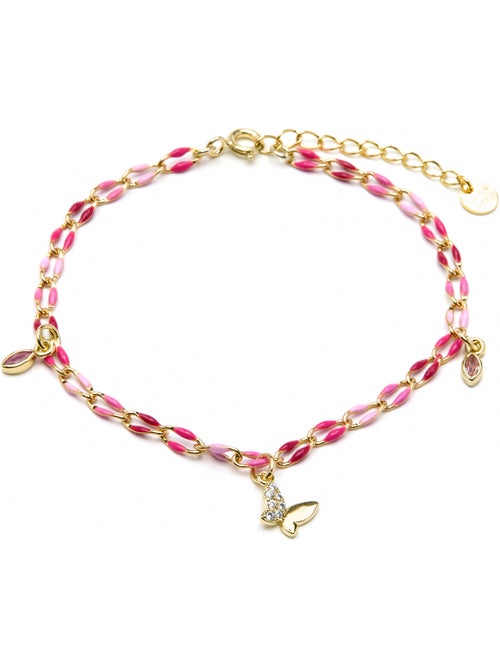 Bracelet Luxenter en argent sterling 925 et laqué rose, finition or jaune 18 carats - Axelon - Kiabi Bracelet Luxenter en argent sterling 925 et laqué rose, finition or jaune 18 carats - Axelon - Kiabi