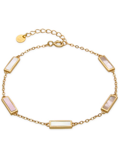 Bracelet Luxenter en argent sterling 925 et nacre blanche, finition or 18 carats - Limy - Kiabi Bracelet Luxenter en argent sterling 925 et nacre blanche, finition or 18 carats - Limy - Kiabi
