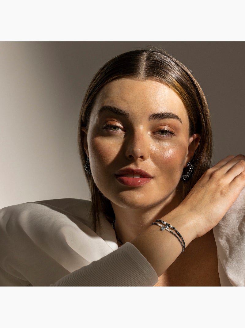 Bracelet Luxenter en argent sterling 925 et perle blanche avec finition rhodium - Nexa Argent - Kiabi