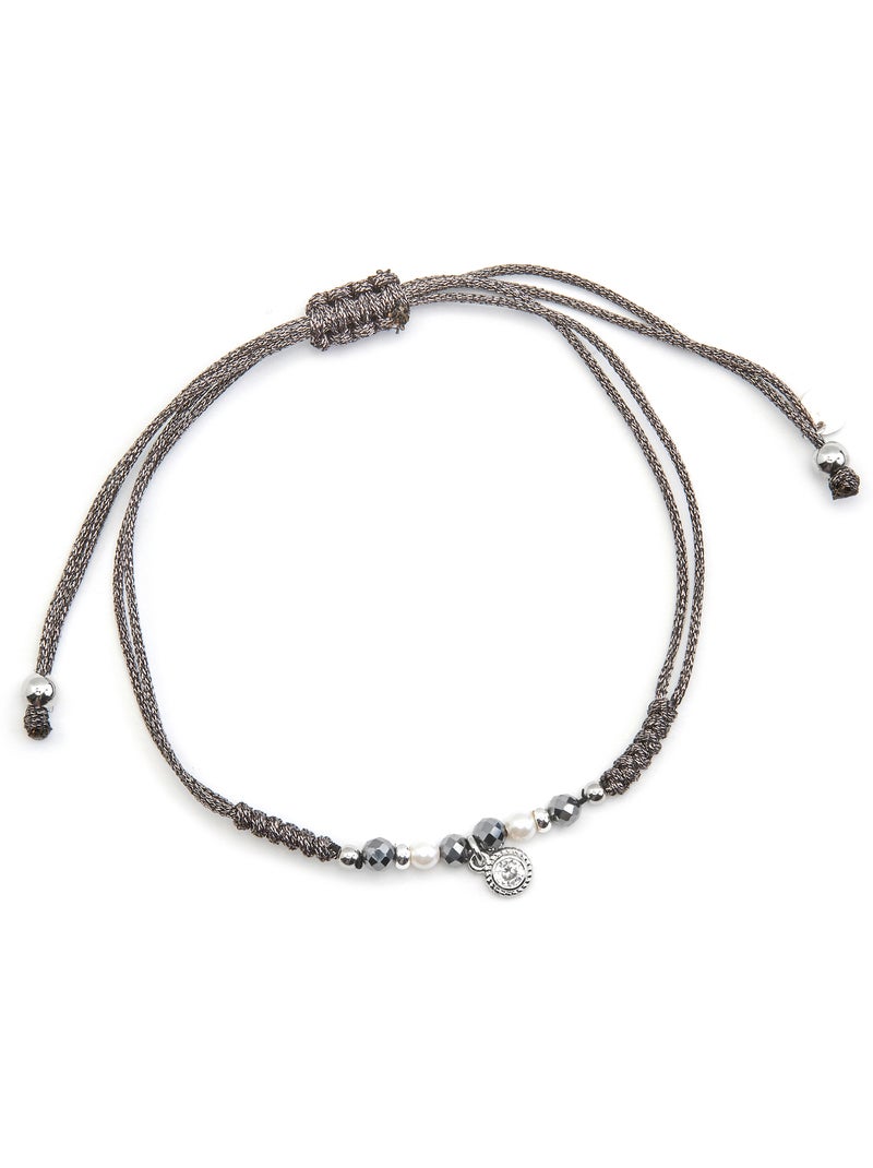 Bracelet Luxenter en argent sterling 925 et perle blanche avec finition rhodium - Nexa Argent - Kiabi